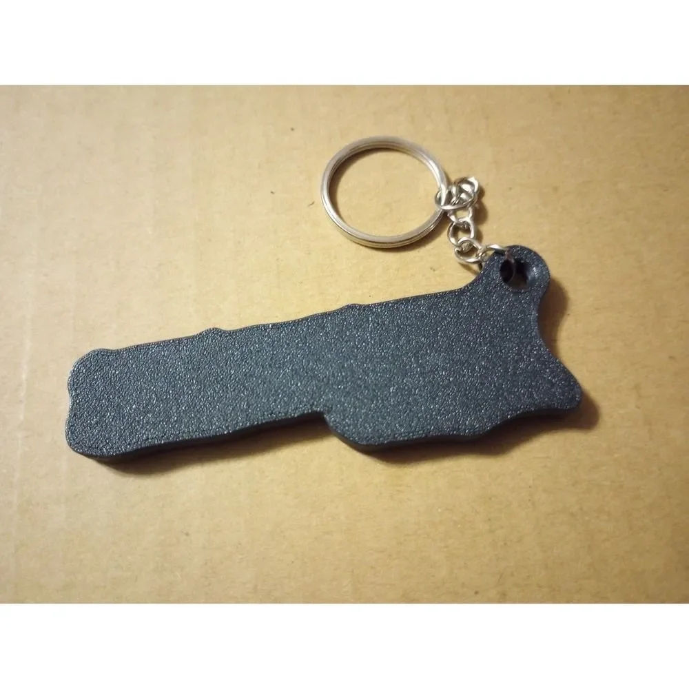 Magic The Gathering MTG Logo 3D Printed Keychain Black Red Yellow Gaming